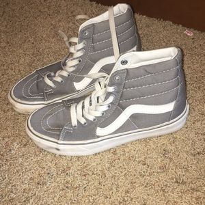 Grey high top vans